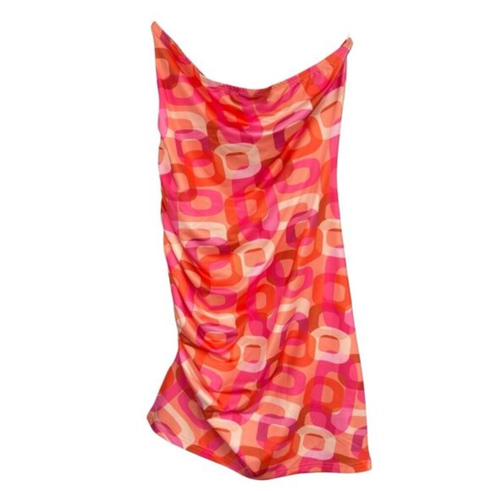 Princess‎ Polly Women's Geometric Strapless Mini Dress Orange 8
